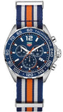 Tag Heuer Formula 1 Chronograph 43mm Blue Dial NATO Strap Watch for Men - CAZ1014.FC8196