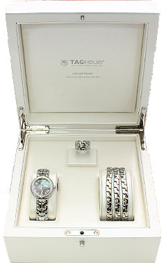 Tag Heuer Link Trilogy Cameron Diaz Diamonds Mother of Pearl Dial Silver Steel Strap Watch for Women - WAT1419.BA0954