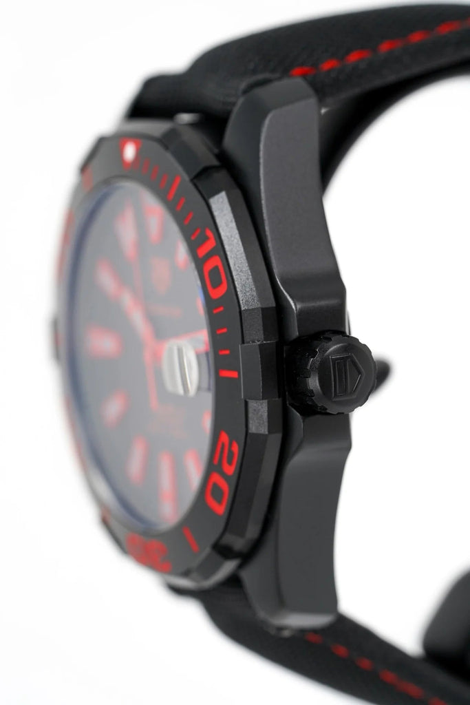 Tag Heuer Aquaracer Caliber 5 Black Dial Black Nylon Strap Watch for Men - WAY208A.FC6381