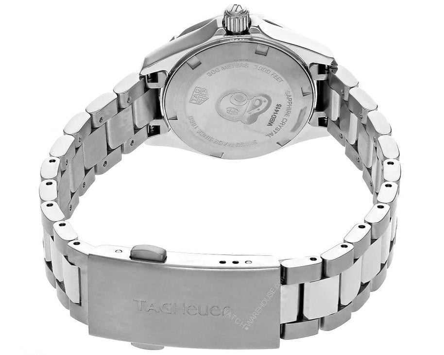 Tag Heuer Aquaracer Diamonds Mother of Pearl White Dial Silver Steel Strap Watch for Women - WBD1415.BA0741