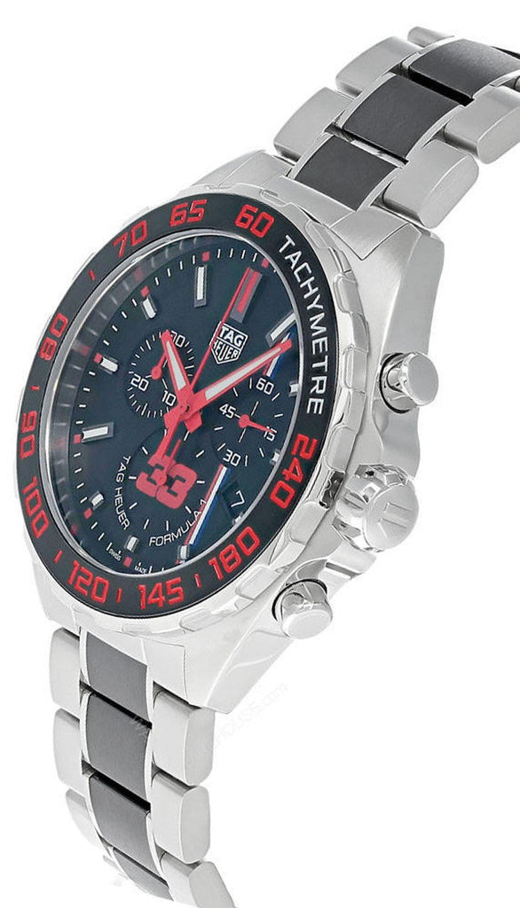 Tag Heuer Formula 1 Max Verstappen Limited Edition Grey Dial Two Tone Steel Strap Watch for Gents - CAZ101U.BA0843