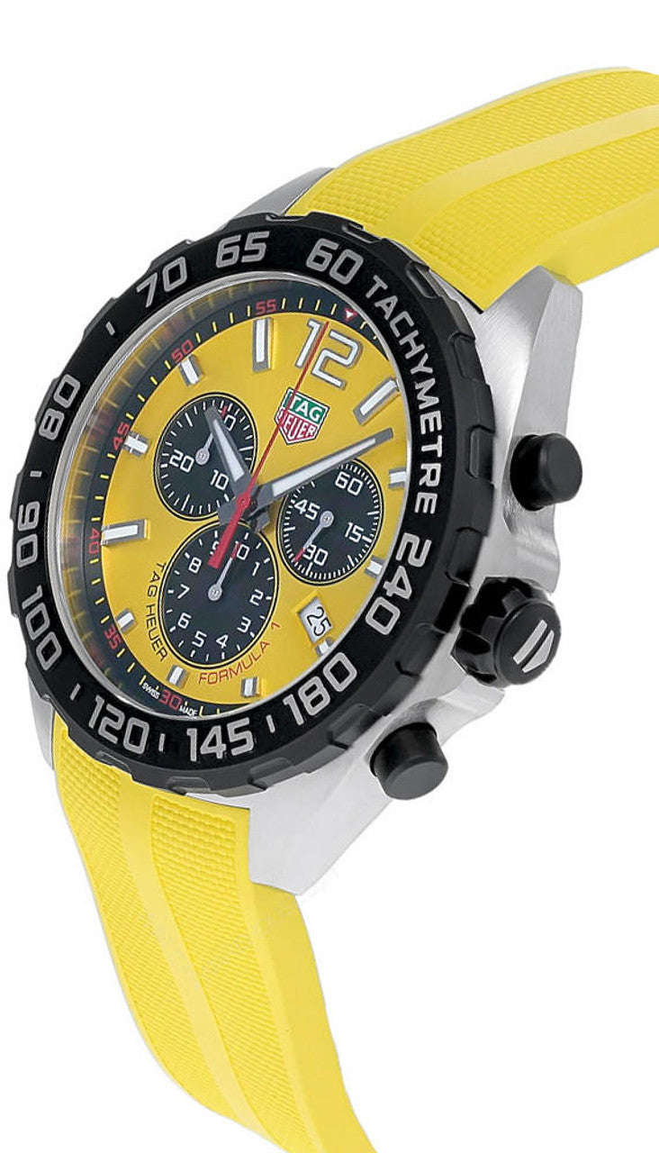 Tag Heuer Formula 1 Yellow Dial Watch for Men - CAZ101AM.FT8054