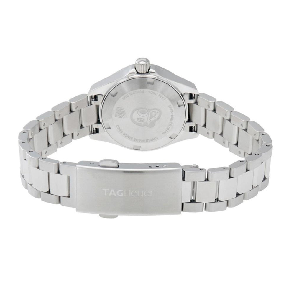 Tag Heuer Aquaracer Quartz Mother of Pearl White Dial Silver Steel Strap Watch for Women - WBD1411.BA0741