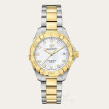 Tag Heuer Aquaracer White Mother of Pearl Dial Two Tone Steel Strap Watch for Women - WBD1322.BB0320
