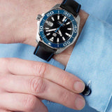 Tag Heuer Aquaracer Calibre 5 Automatic Black Dial Black Nylon Strap Watch for Men - WAY201C.FC6395