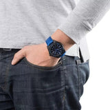 Tag Heuer Aquaracer Calibre 5 Automatic Titanium Blue Dial Blue Nylon Strap Watch for Gents - WAY208B.FC6382