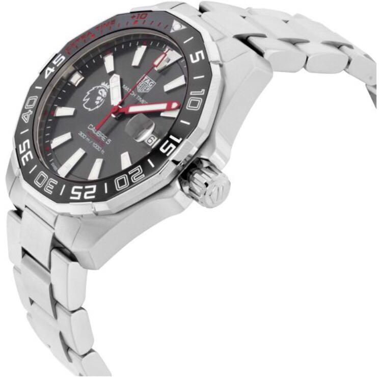 Tag Heuer Aquaracer Calibre 5 Premiere League Edition Black Dial Silver Stainless Steel Watch for Men - WAY201D.BA0927