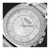 Coach Mini Boyfriend Diamonds Silver Dial Silver Steel Strap Watch for Women - 14501699