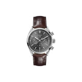 Tag Heuer Carrera Chronograph Grey Dial Brown Leather Strap Watch for Men - CBN2012.FC6483