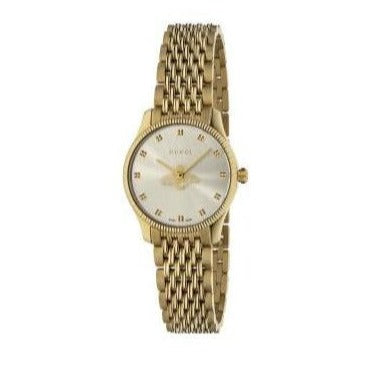 Gucci G Timeless Quartz Mother of Pearl Dial Gold Steel Strap Watch For Women - YA1265021