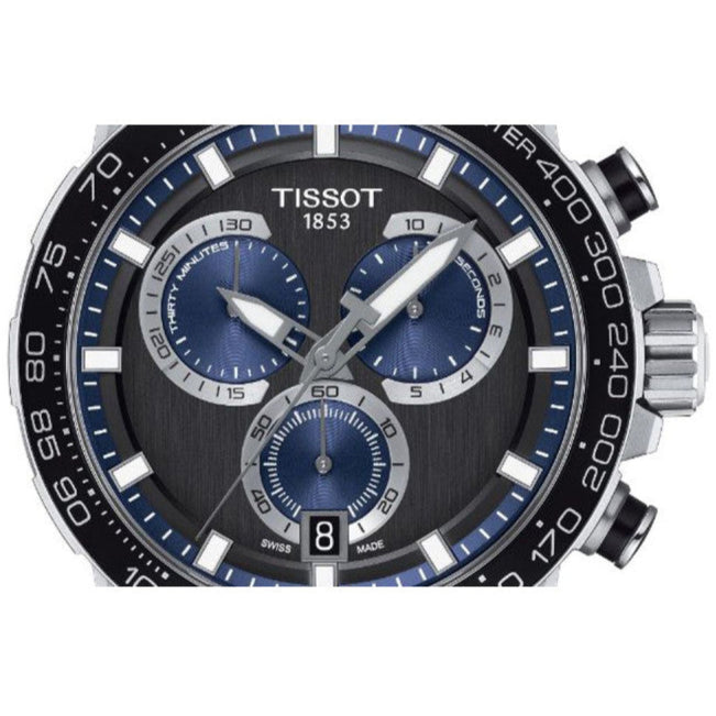 Tissot Supersport Chrono Black Dial Blue Nylon Strap Watch for Men - T125.617.17.051.03