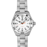 Tag Heuer Aquaracer Quartz White Dial Silver Steel Strap Watch for Men - WBD1111.BA0928