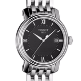 Tissot T Classic Bridgeport Black Dial Silver Steel Strap Watch For Men - T097.410.11.058.00