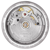 Tissot T-Classic Powermatic 80 Mother of Pearl Silver Dial White Leather Strap Watch For Women - T108.208.26.117.00