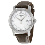 Tissot T Classic Bridgeport Silver Dial Brown Leather Strap Watch For Men - T097.410.16.038.00