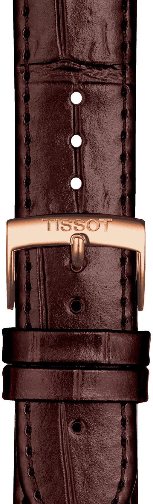 Tissot Carson Premium Chronograph Silver Dial Brown Leather Strap Watch For Men - T122.417.36.033.00