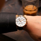 Tissot Des Tourelles Chronograph Silver Dial Brown Leather Strap Watch For Men - T099.427.36.038.00