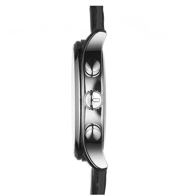 Tissot Chrono XL Classic Black Dial Black Leather Strap Watch For Men - T116.617.16.057.00