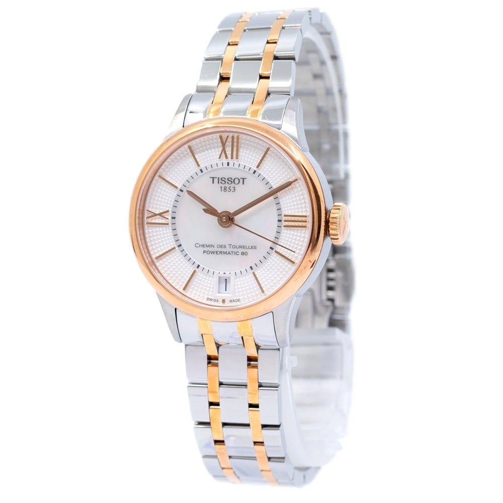 Tissot Chemin Des Tourelles Powermatic 80 Lady Silver Dial Two Tone Steel Strap Watch For Women - T099.207.22.118.02