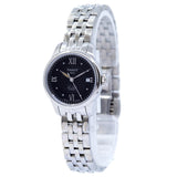 Tissot Le Locle Automatic Lady Black Dial Silver Steel Strap Watch For Women - T41.1.183.56