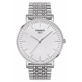 Tissot T Classic Everytime Large White Dial Silver Steel Strap Watch for Men - T109.610.11.031.00