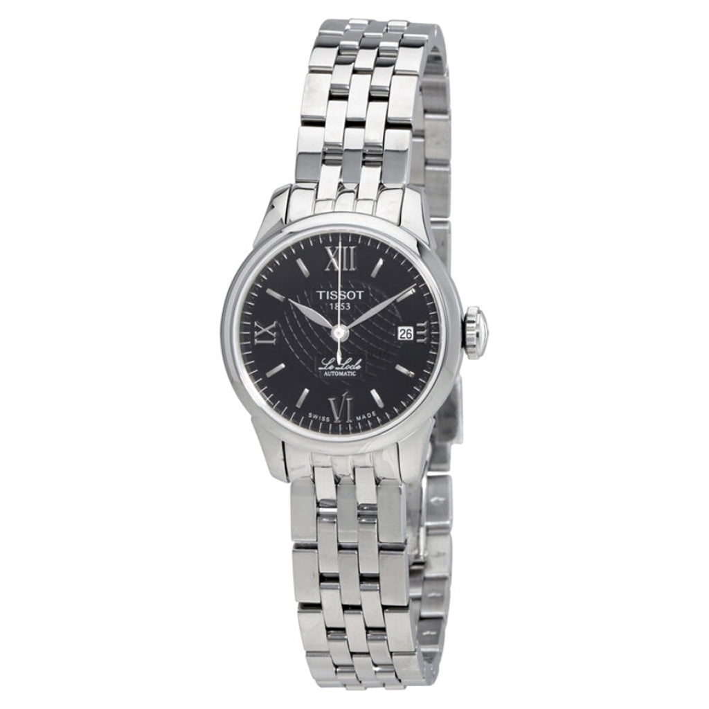 Tissot Le Locle Automatic Small Lady Black Dial Silver Steel Strap Watch For Women - T41.1.183.53