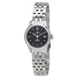 Tissot Le Locle Automatic Small Lady Black Dial Silver Steel Strap Watch For Women - T41.1.183.53
