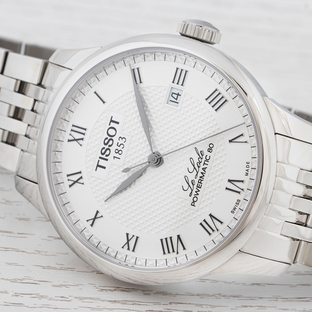 Tissot Le Locle Powermatic 80 Silver Dal Silver Steel Strap Watch For Men - T006.407.11.033.00