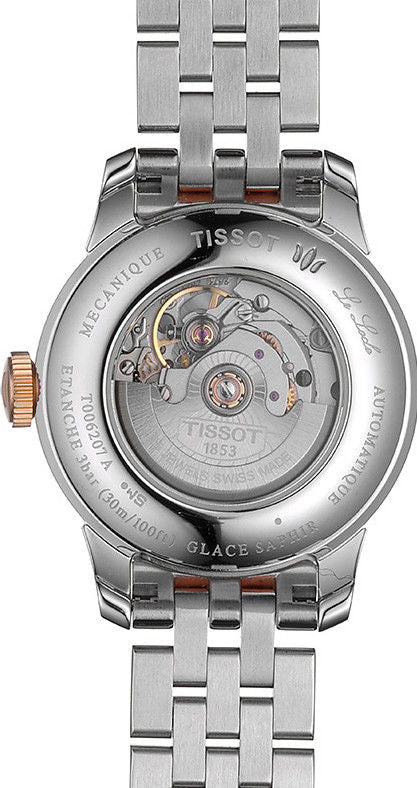 Tissot Le Locle Automatic Lady Mother of Pearl Dial Two Tone Steel Strap Watch For Women - T006.207.22.116.00