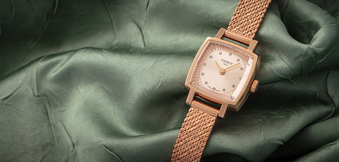 Tissot Lovely Square Lady Quartz Rose Gold Dial Rose Gold Mesh Bracelet Watch For Women - T058.109.33.456.00