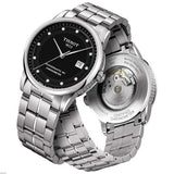 Tissot T Classic Luxury Powermatic 80 Black Dial Silver Steel Strap Watch For Men - T086.408.11.056.00