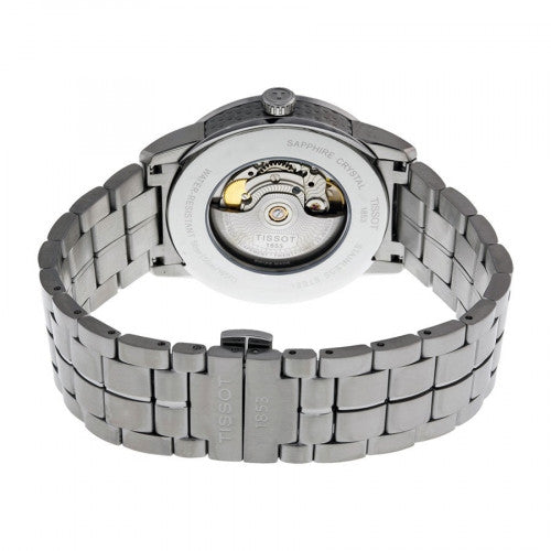 Tissot Luxury Powermatic 80 Black Dial Silver Steel Strap Watch For Men - T086.407.11.051.00