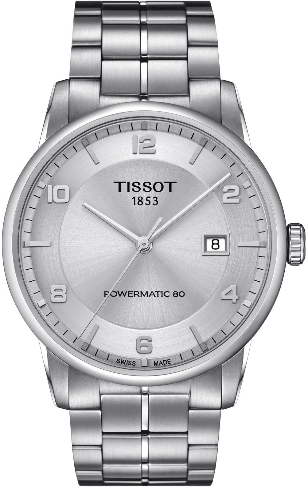Tissot Luxury Powermatic 80 Silver Dial Silver Steel Strap Watch For Men - T086.407.11.037.00