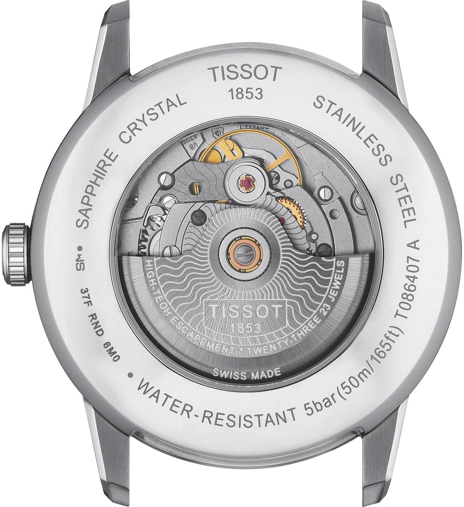 Tissot Luxury Powermatic 80 Silver Dial Silver Steel Strap Watch For Men - T086.407.11.031.00