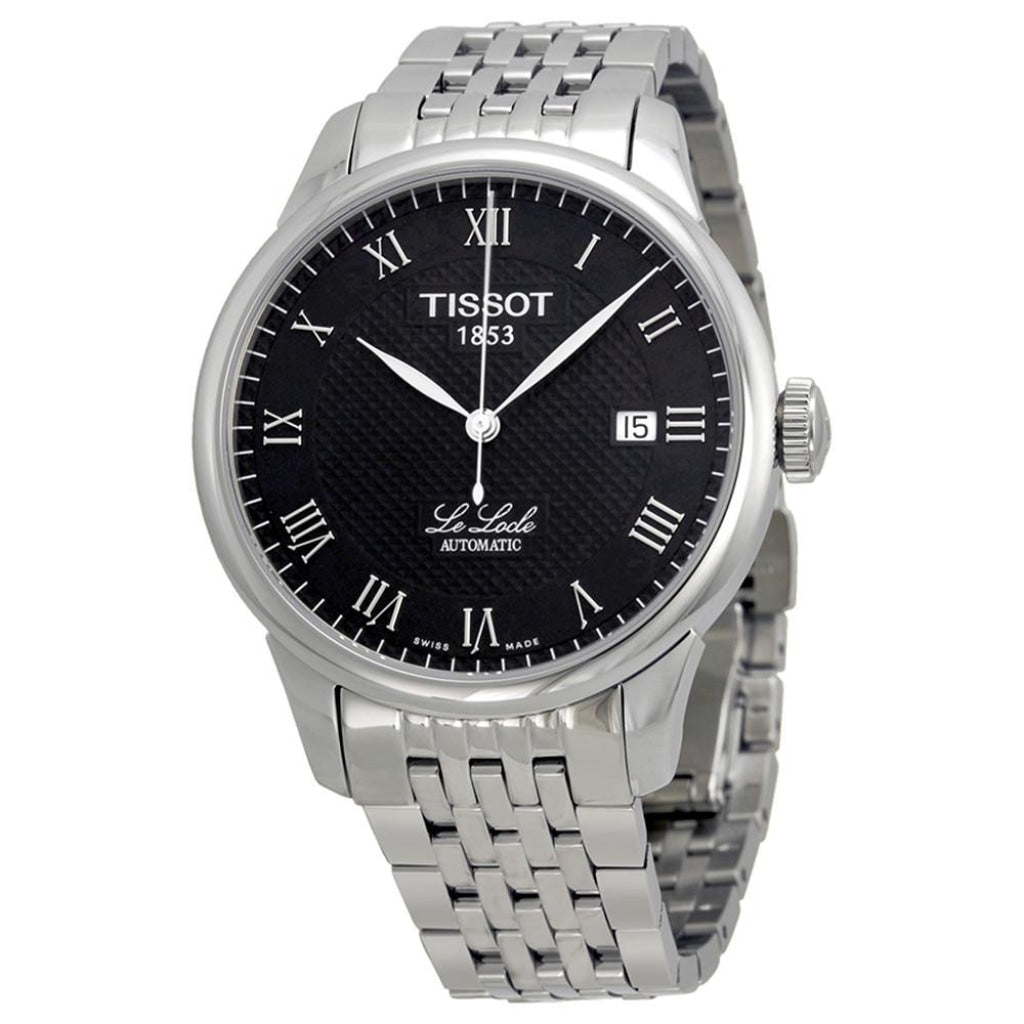 Tissot Le Locle Automatic Black Dial Silver Steel Strap Watch For Men - T41.1.483.53