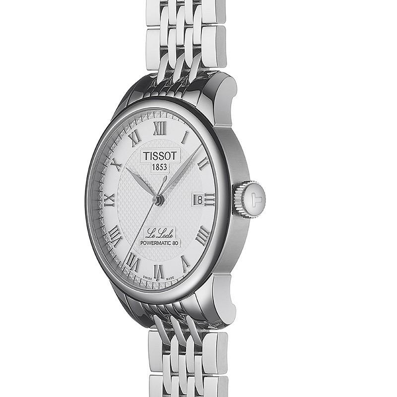 Tissot Le Locle Powermatic 80 Silver Dal Silver Steel Strap Watch For Men - T006.407.11.033.00