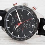 Tissot PRS 516 Chronograph Black Dial Black Leather Strap Watch For Men - T100.417.16.051.00