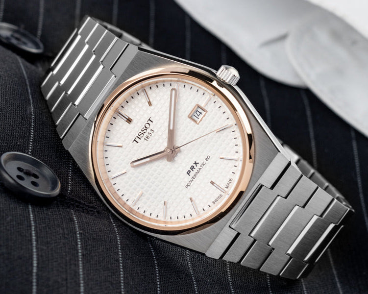 Tissot PRX Powermatic 80 Silver Dial Silver Steel Strap Watch For Men - T137.407.21.031.00