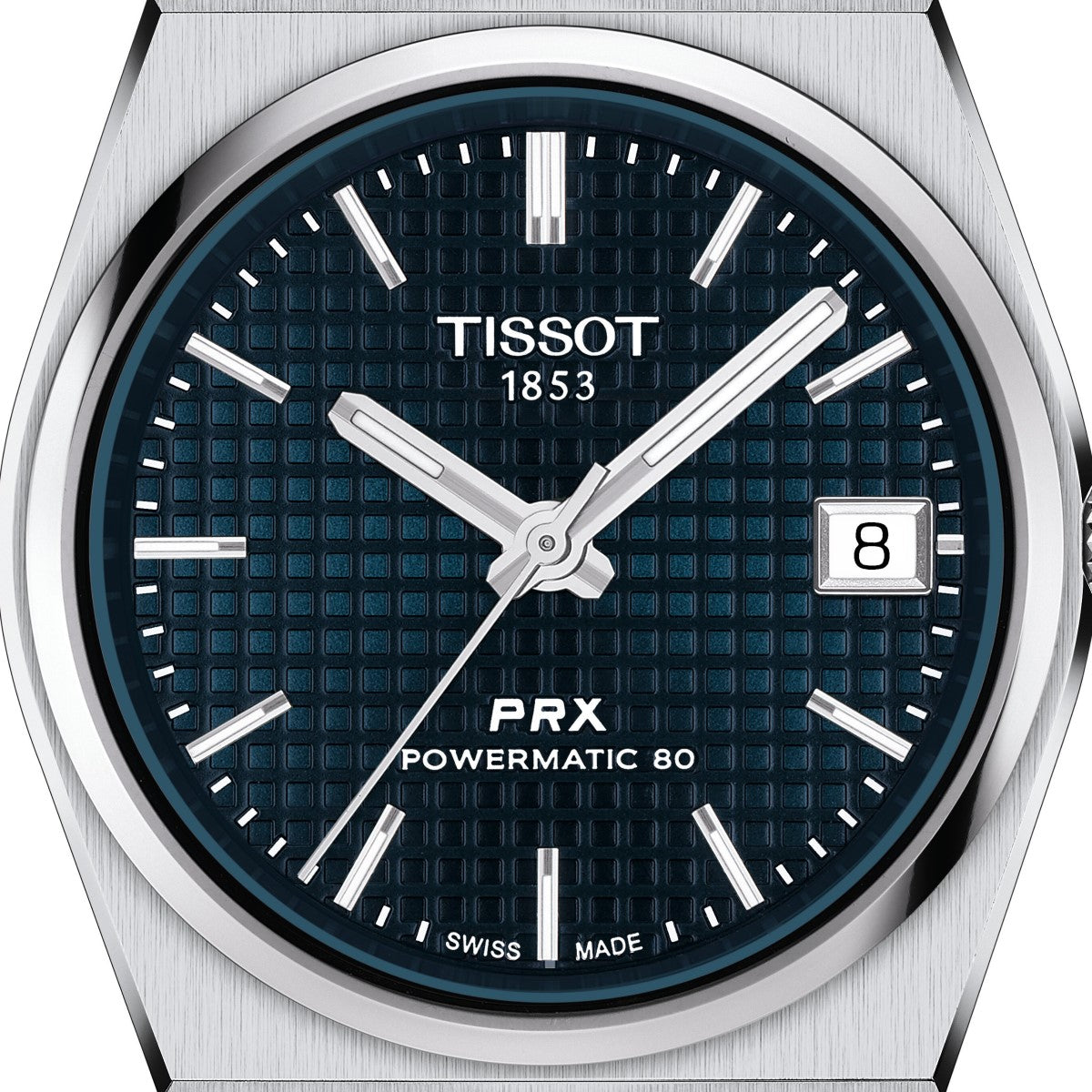 Tissot PRX Powermatic 80 Blue Dial Silver Steel Strap Watch for Men - T137.207.11.041.00
