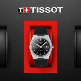Tissot PRX Black Dial Black Rubber Strap Watch For Men - T137.410.17.051.00
