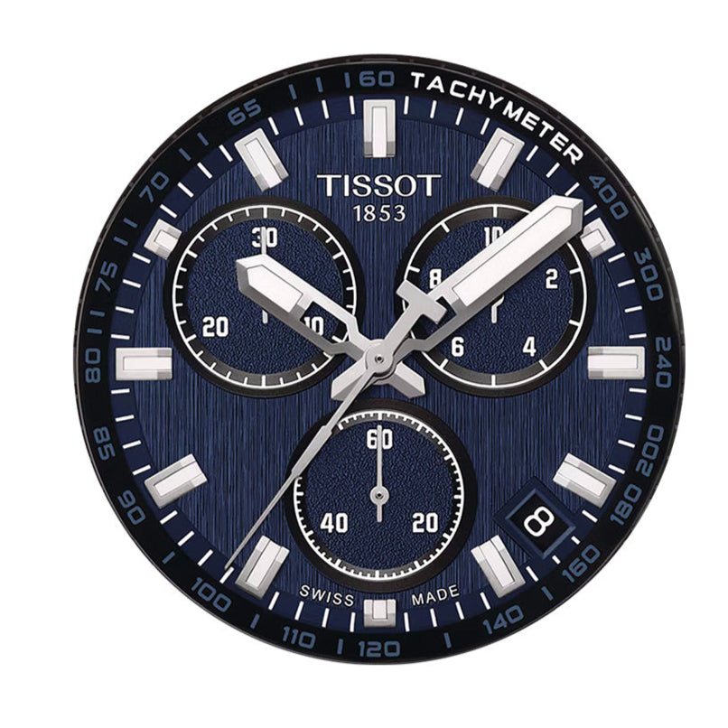Tissot T Race Chronograph Blue Dial Silver Steel Strap Watch For Men - T141.417.11.041.00