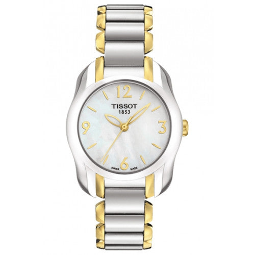Tissot T Wave Mother of Pearl Dial Two Tone Steel Strap Watch for Women - T023.210.22.117.00