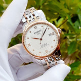 Tissot Le Locle Powermatic 80 Silver Dial Two Tone Steel Strap Watch For Men - T006.407.22.036.01