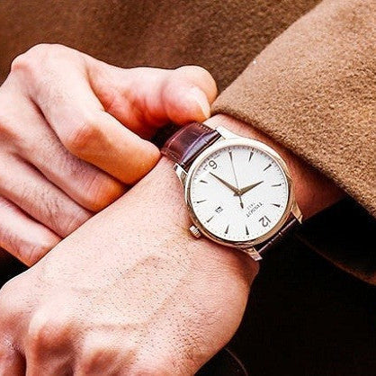 Tissot T Classic Tradition White Dial Brown Leather Strap Watch For Men - T063.610.36.037.00