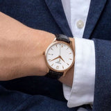 Tissot T Classic Tradition White Dial Brown Leather Strap Watch For Men - T063.610.36.037.00