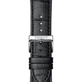 Tissot Carson Premium Automatic Lady Silver Dial Black Leather Strap Watch for Women - T122.207.16.033.00