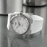 Tissot PRX 40 White Dial White Rubber Strap Watch For Men - T137.410.17.011.00