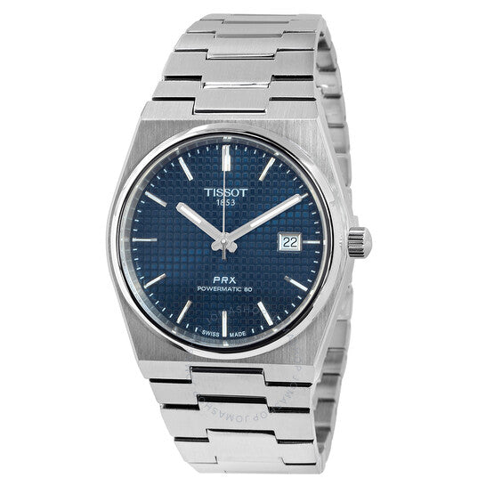 Tissot PRX Powermatic 80 Blue Dial Silver Steel Strap Watch For Men - T137.407.11.041.00