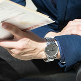 Tissot T Classic Tradition Grey Dial Silver Steel Strap Watch For Men - T063.610.11.067.00