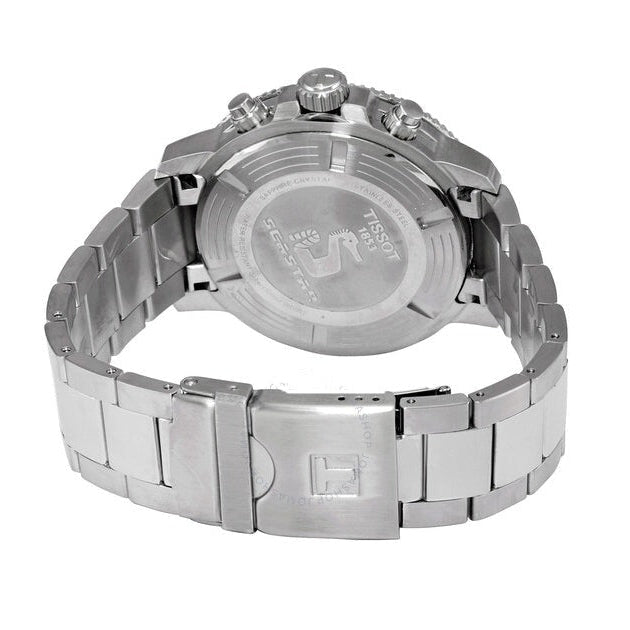 Tissot Seastar 1000 Chronograph Black Dial Silver Steel Strap Watch For Men - T120.417.11.051.01